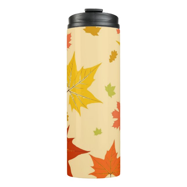 Autumn pattern thermal tumbler (Front)