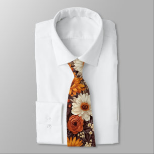 Autumn pattern tie