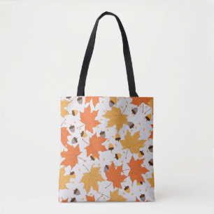 autumn pattern vintage seamless pattern tote bag