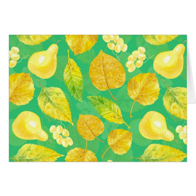 Autumn pattern watercolor (Front Horizontal)