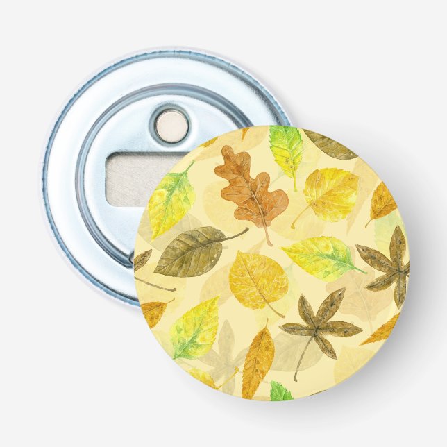 Autumn pattern watercolor 2 bottle opener (Front)