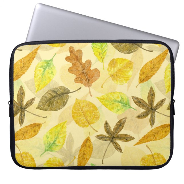 Autumn pattern watercolor 2 laptop sleeve (Front)
