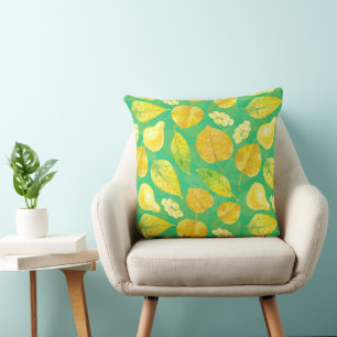 Autumn pattern watercolor cushion