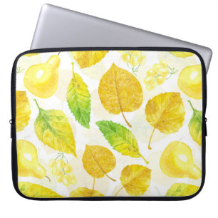 Autumn pattern watercolor laptop sleeve