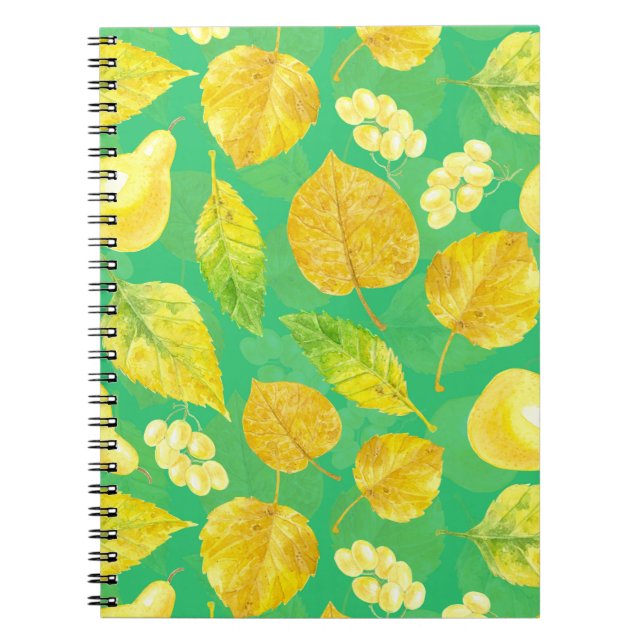 Autumn pattern watercolor notebook (Front)