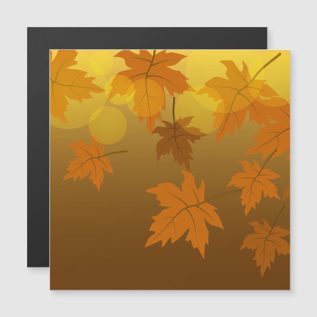 Autumn pattern with falling maple leaves and bokeh (Front/Back)