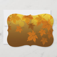 Autumn pattern with falling maple leaves and bokeh