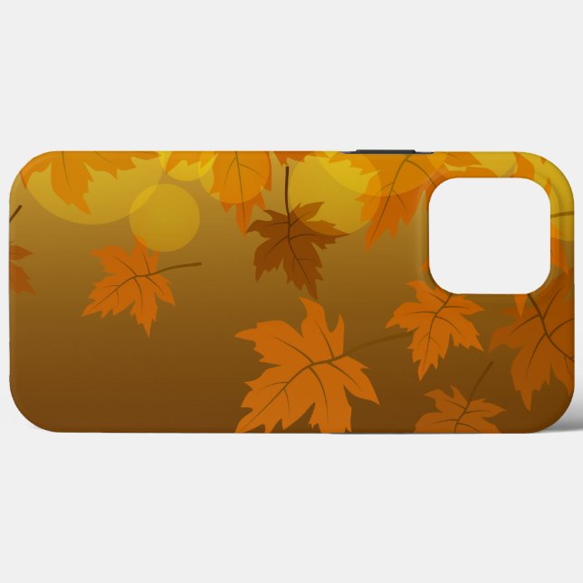 Autumn pattern with falling maple leaves and bokeh Case-Mate iPhone case (Back (Horizontal))