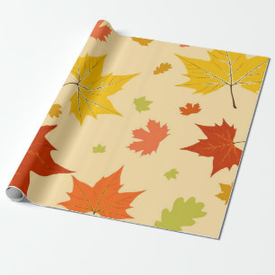 Autumn pattern wrapping paper