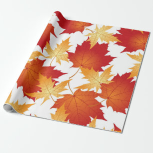 Autumn pattern wrapping paper