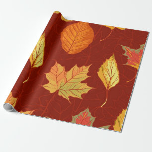 Autumn pattern wrapping paper