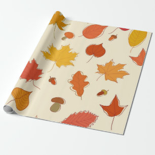 Autumn pattern wrapping paper