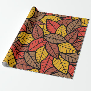 Autumn pattern wrapping paper
