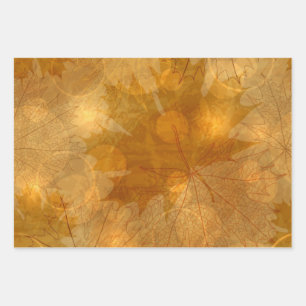 Autumn pattern wrapping paper sheet