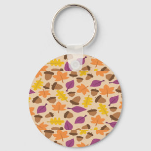 Autumn patterned key ring