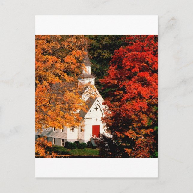 Autumn Peaking Colour Vermont Postcard (Front)