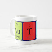 Autumn periodic table name mug (Front Left)