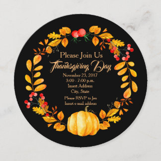Autumn Personalised Thanksgiving Invitation