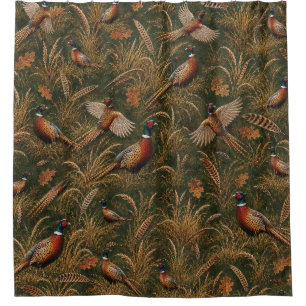 Autumn Pheasant Heritage Shower Curtain