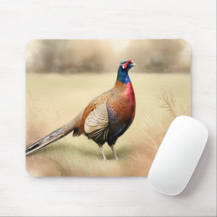 Autumn Pheasant In Gold Field Mouse Mat