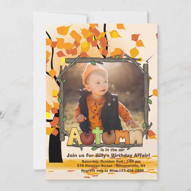Autumn Photo Invitation (Front)