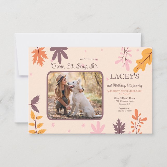 Autumn Photo Invitation (Front)