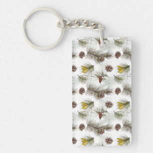 Autumn Pine Cones Key Ring