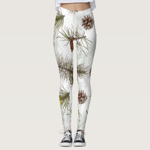 Autumn Pine Cones Leggings