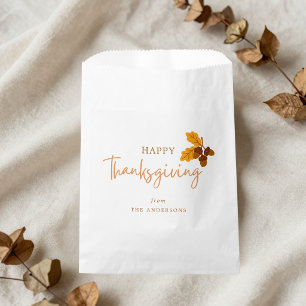 Autumn Pinecones Happy Thanksgiving Favour Bags