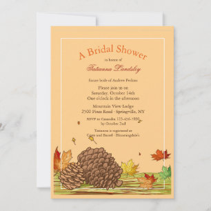 Autumn Pinecones Invitation