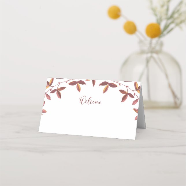 Autumn Places Cards for a Fall Wedding (Front)