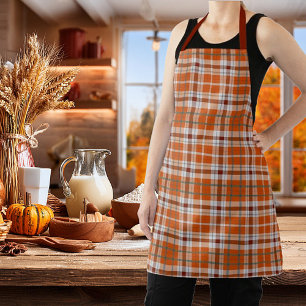 Autumn plaid apron