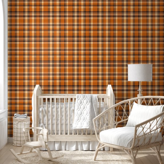 Autumn Plaid Cosy Fall Pattern Design Wallpaper (Kids)