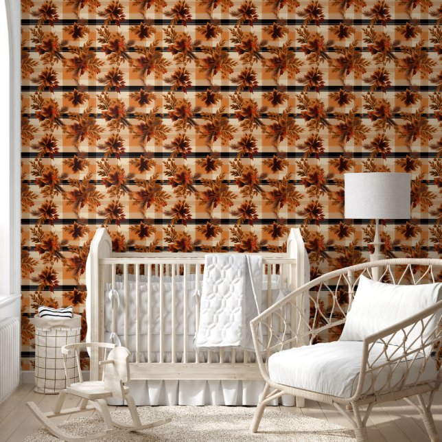 Autumn Plaid Cosy Fall Pattern Design Wallpaper (Kids)