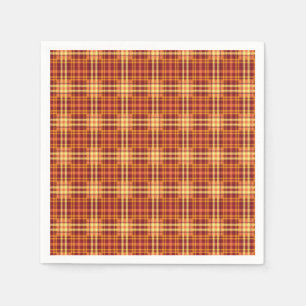 Autumn Plaid Fabric Texture Pattern-52627 Napkin