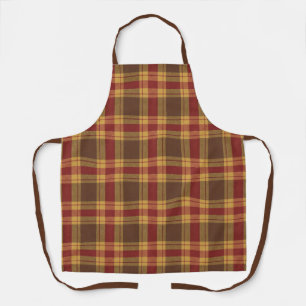 Autumn Plaid Faux Fabric Apron