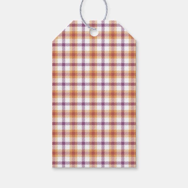 Autumn Plaid  Gift Tags (Front)