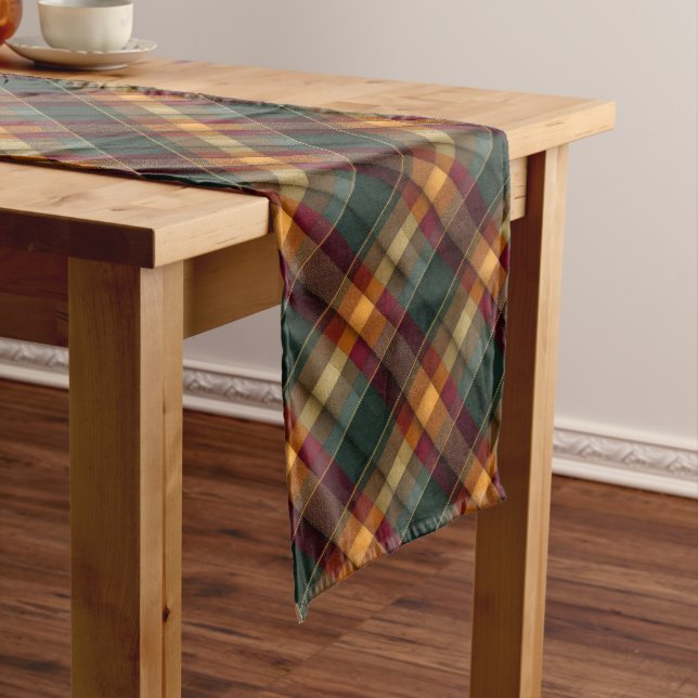Autumn Plaid Medium Table Runner (In Situ)