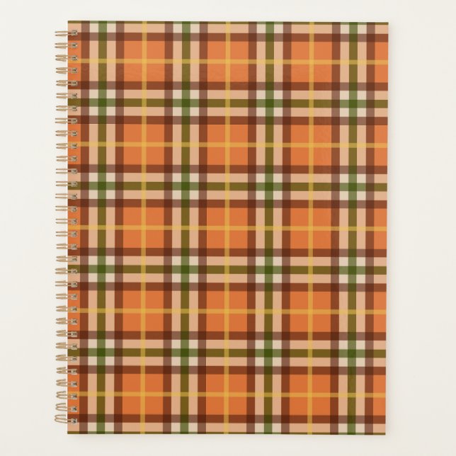 Autumn Plaid Pattern  Planner (Front)