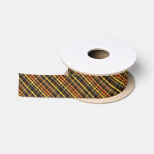 Autumn plaid satin ribbon