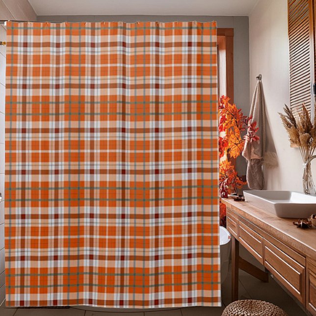Autumn plaid shower curtain (Creator Uploaded)