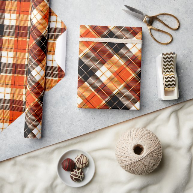 autumn plaid wrapping paper (Crafts)