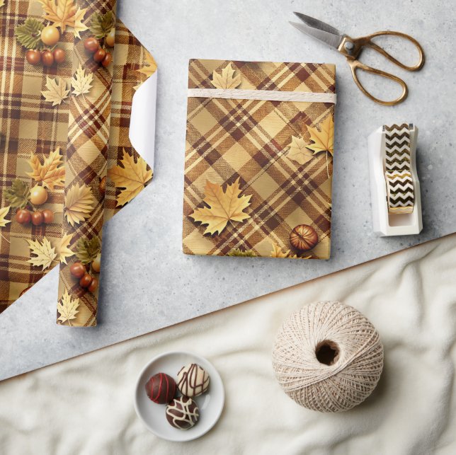 Autumn Plaid Wrapping Paper (Crafts)