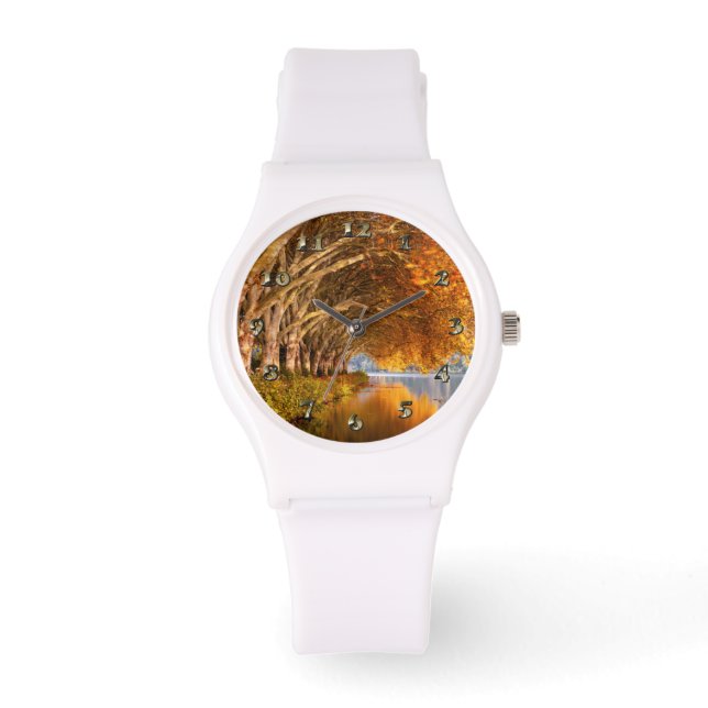 Autumn Plane Trees Over a Lake Watch (Front)