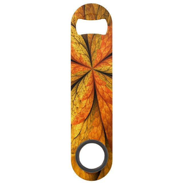 Autumn Plant, Modern Abstract Fractal Art Leaf (Front)