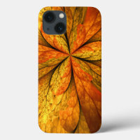 Autumn Plant, Modern Abstract Fractal Art Leaf