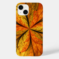 Autumn Plant, Modern Abstract Fractal Art Leaf