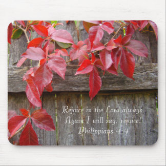 Autumn Pleasures Vintage Fence Mouse Mat