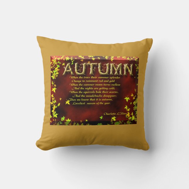 Autumn poem pillow (Front)