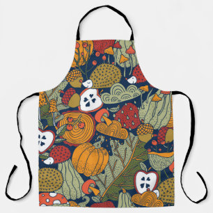 Autumn, polka dots, vintage, seamless pattern. apron